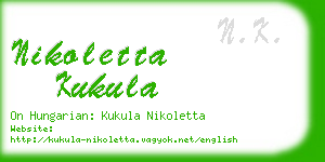 nikoletta kukula business card